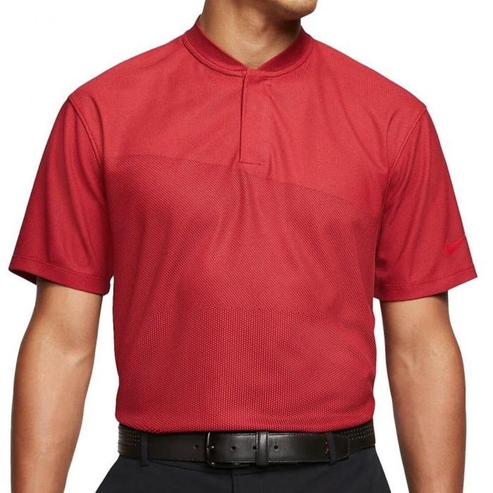 Nike Dri-Fit Tiger Woods Blade Collar Golf Polo -Red- Men’s Large